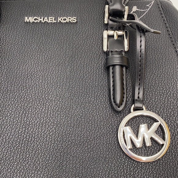 MICHAEL KORS CHARLOTTE LARGE SATCHEL BLACK - Picture 13 of 15
